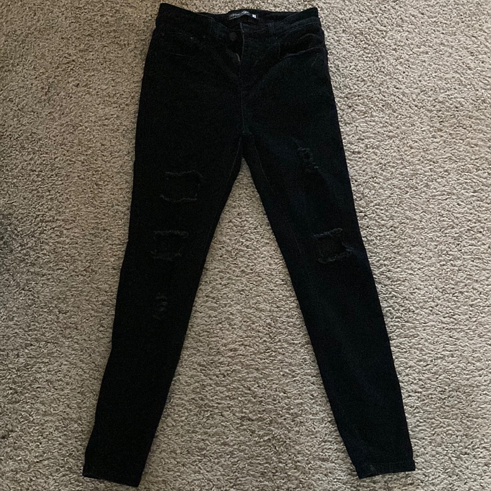 Black ripped jeans